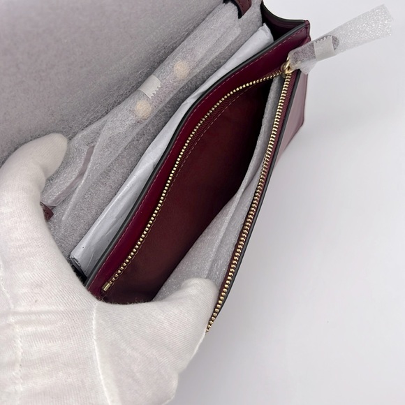 Coach Anna Foldover Clutch Crossbody Signature Canvas Horse And Carriage Print - Picture 10 of 16